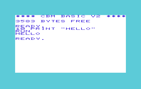 VIC-20 emulated in VICE
