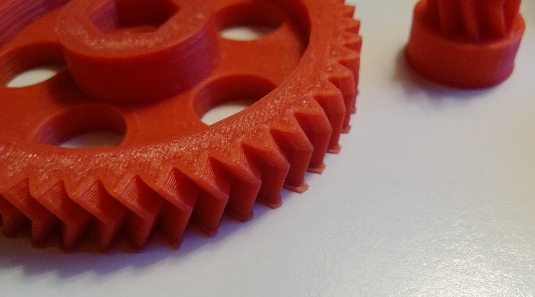Close up of the extruder wheel